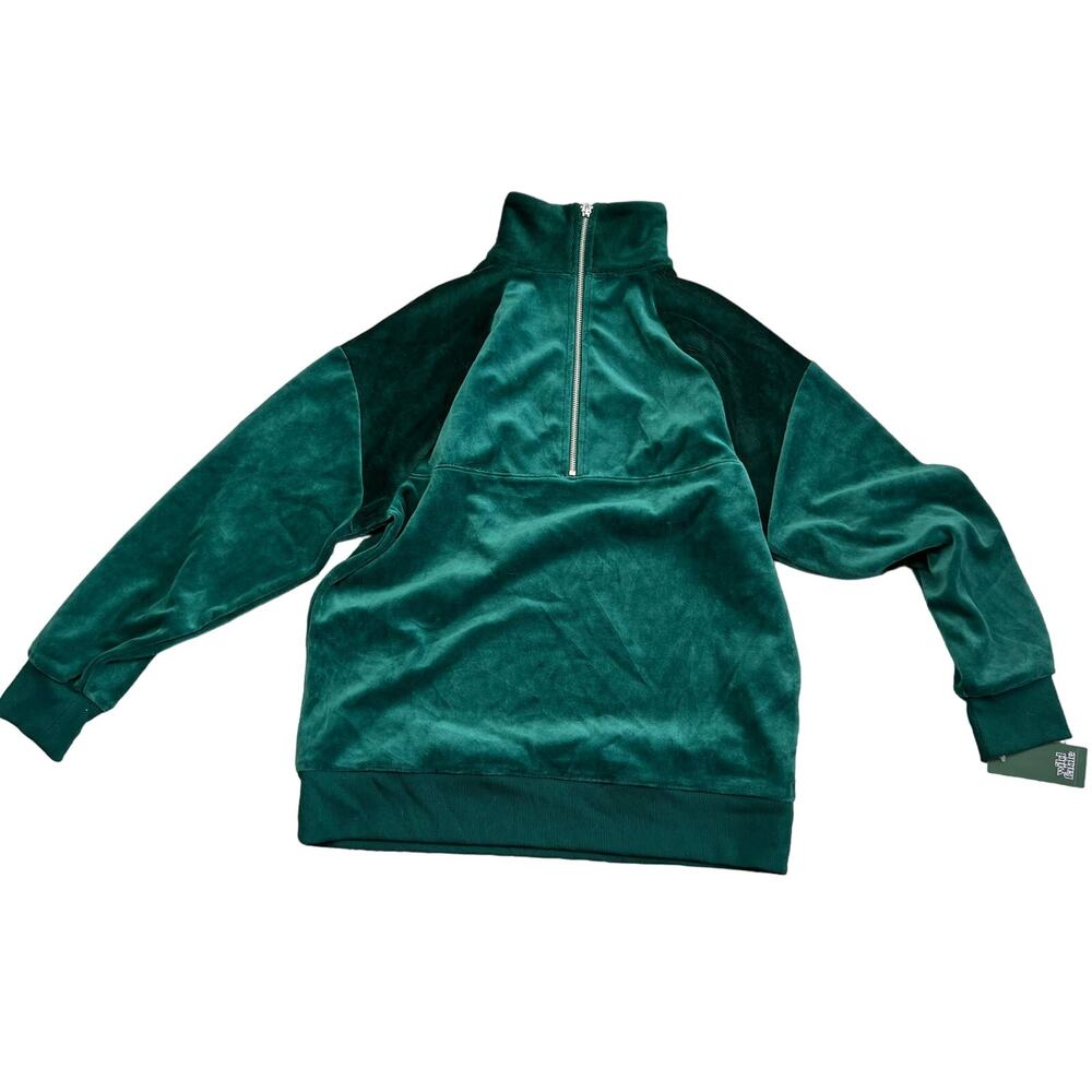 Wild Fable Women's Dark Green Velour Tunic Sweatshirt - Size Small - NWT - Picture 1 of 7